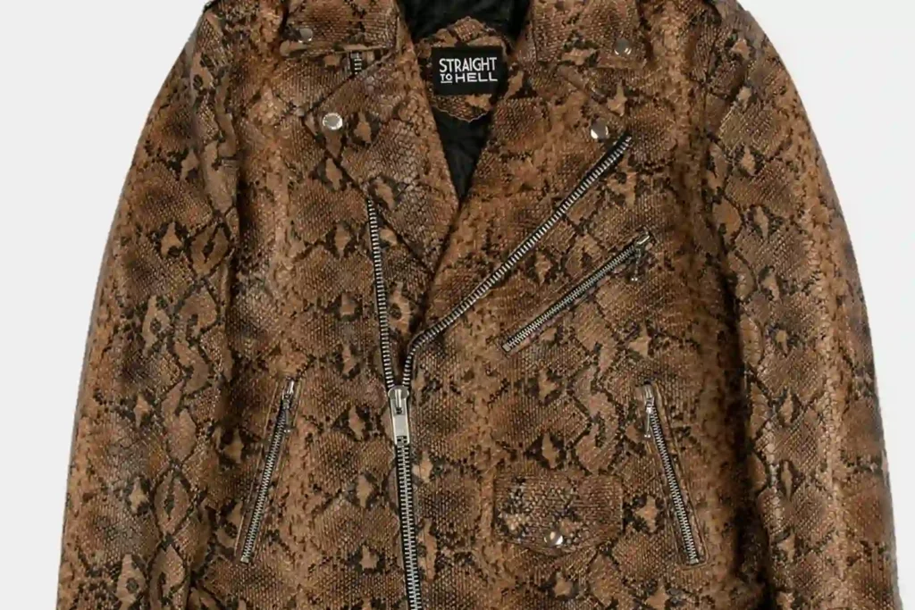 Hannah Snake Leather Jacket