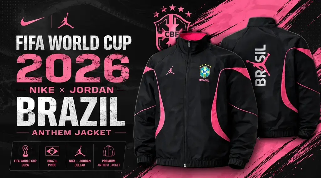 Fifa World Cup 2026 Nike × Jordan Brazil Anthem Jacket