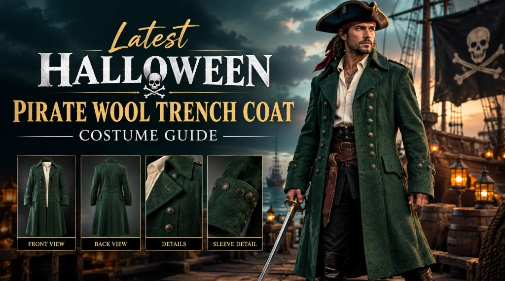 Latest Halloween Pirate Wool Trench Coat Costume Guide