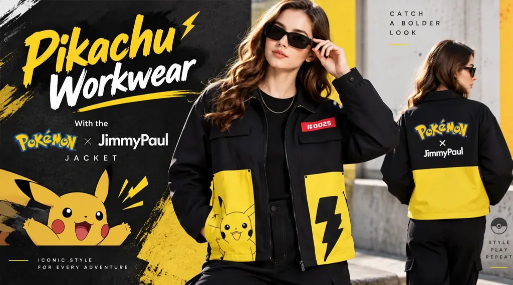 Pikachu Workwear With the Pokémon × JimmyPaul Jacket