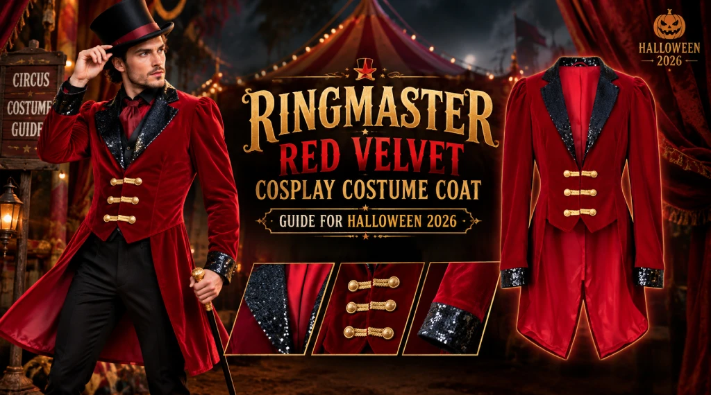 Ringmaster Red Velvet Cosplay Costume Coat Guide for Halloween 2026