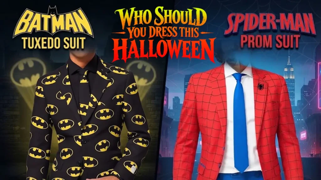 batman tuxedo suit vs spiderman prom suit