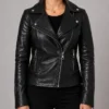Bari Women’s Vintage Black Biker Jacket