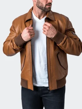 Brown Classic Leather Jacket Main