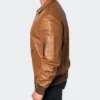 Brown Classic Leather Jacket Right Side