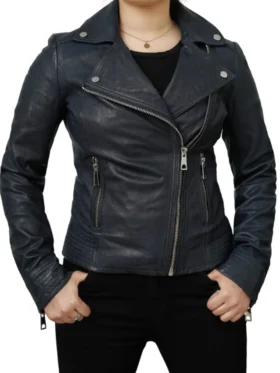 Buy Bari Women’s Vintage Black Biker Jacket