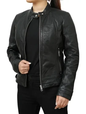 Cafe Racer Vintage Leather Jacket For Women’s