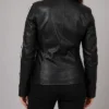 Casual Wear Womens Black Leather Moto Jacket