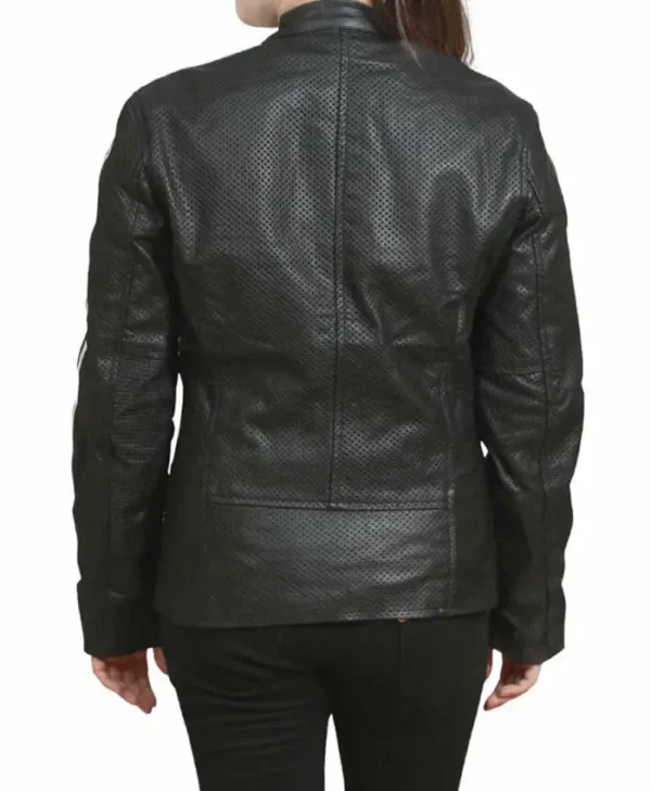 Casual Wear Womens Black Leather Moto Jacket For Sale