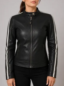 Emma Womens Black Moto Jacket