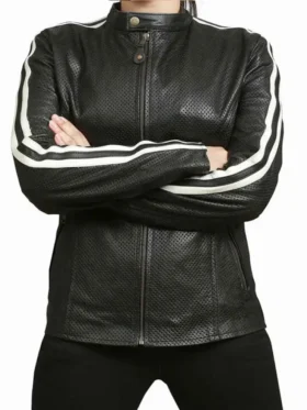 Emma Womens Black Motorcycle Jacket For Sale