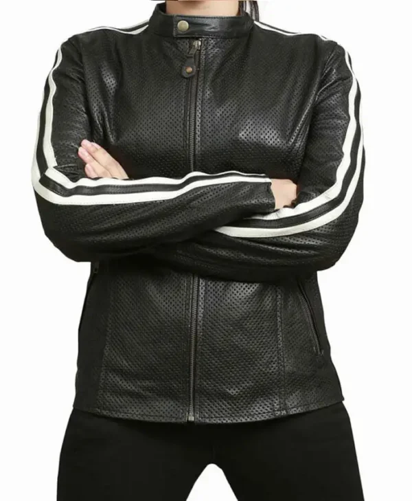 Emma Womens Black Motorcycle Jacket For Sale