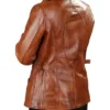 Fyona Brown Leather Jacket For Sale