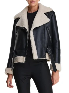 Luna Leather Aviator Jacket for Women Main