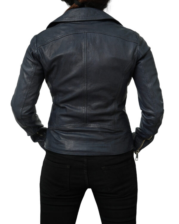 Women Vintage Black Biker Jacket