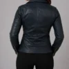 Women’s Black Vinatge Asymmetrical Biker Leather Jacket