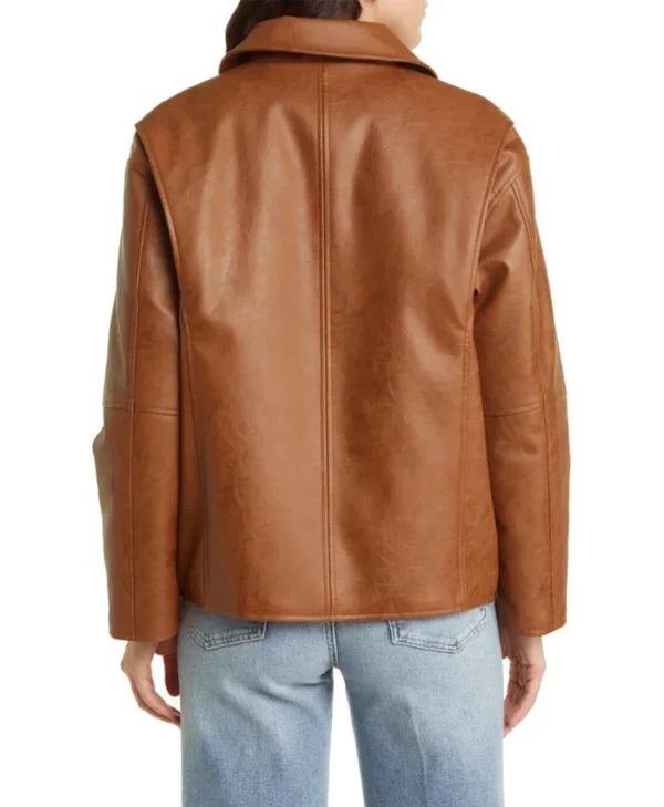 A2 Leather Bomber Jacket Womens Back