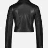 Andrea Women Biker Style Black Leather Jacket Back
