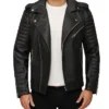 Black Leather Motorcycle Jacket Main