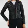 Black Womens Motorcycle Leather Jacket
