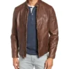 Brown Cafe Racer Jacket