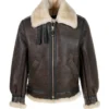 Brown Shearling Jacket For Mens Main