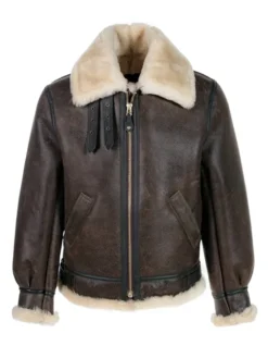 Brown Shearling Jacket For Mens Main