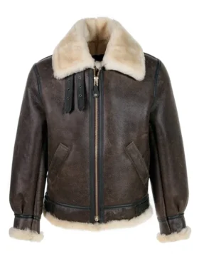 Brown Shearling Jacket For Men’s Main