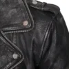 Buy Mens Black Leather Biker Jacket Collar