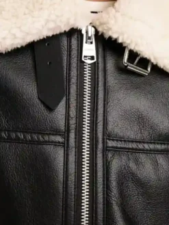 Buy Women RAF Shearling Aviator B3 Bomber Jacket Collar