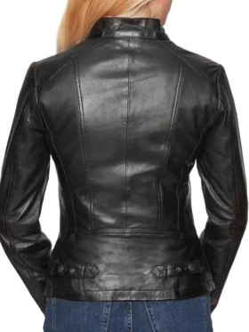 Casual Cafe Racer Jacket Womens Back
