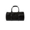 Classic Mens Black Leather Cowhide Duffle Bag Back