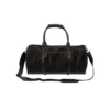 Classic Mens Black Leather Cowhide Duffle Bag Main