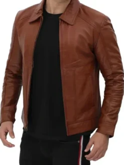 Classic Vintage Brown Leather Jacket Style