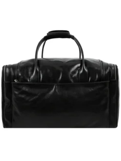 Handmade Black Large Duffle Bag For Mens Back