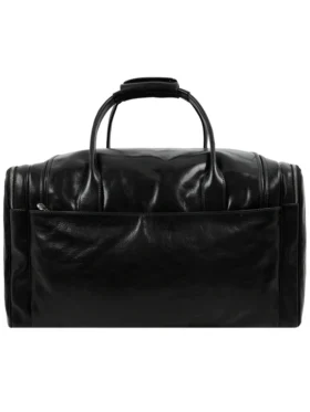 Handmade Black Large Duffle Bag For Mens Back