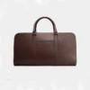 Handmade Leather Brown Weekender Bag Back