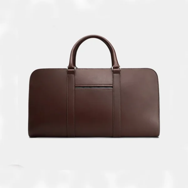 Handmade Leather Brown Weekender Bag Back
