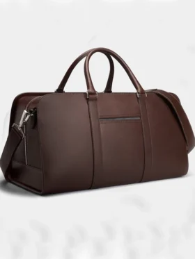 Handmade Leather Brown Weekender Bag Belt
