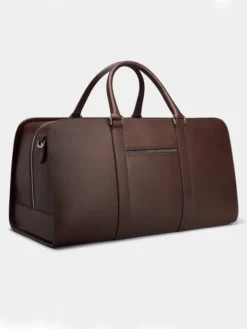 Handmade Leather Brown Weekender Bag Main