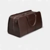 Handmade Leather Brown Weekender Bag Side