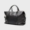 Handmade Leather Duffle Travel Bag Side