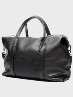 Handmade Leather Duffle Travel Bag Side