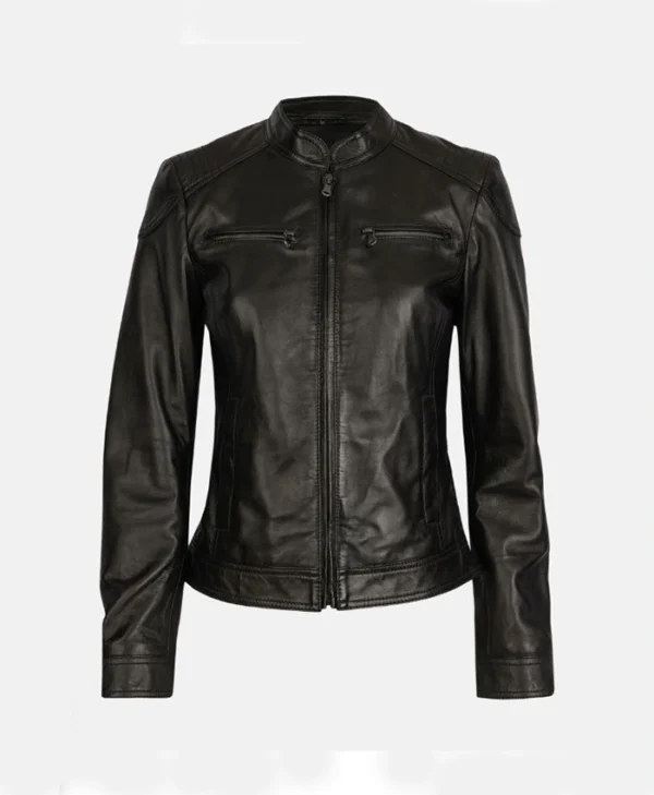 Jennifer Women’s Black Leather Jacket main