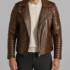 Luca Mens Vintage Brown Brando Biker Jacket