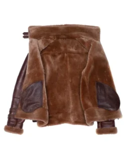 Mens B3 RAF Brown Leather Flight Bomber Jacket Inner