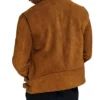 Mens Biker Brown Suede Leather Jacket Back
