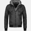 Mens Bomber Leather Jacket Main