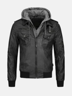 Mens Bomber Leather Jacket Main