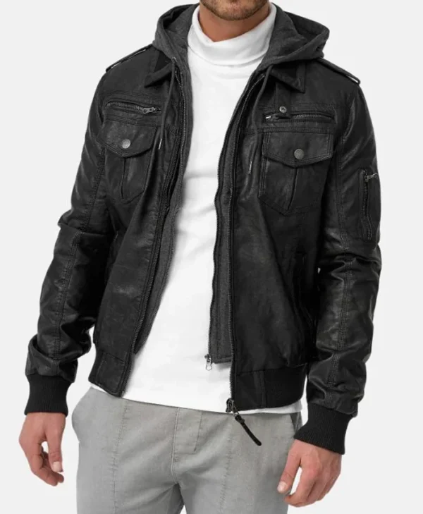 Mens Bomber Leather Jacket Style